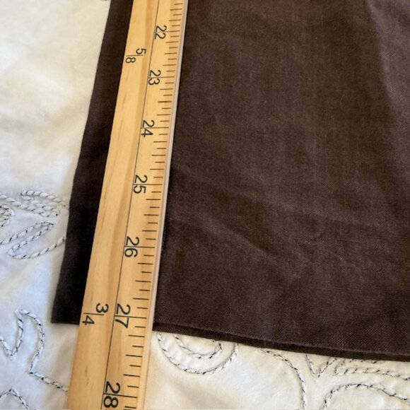 East 5th Brown Pants Women's Size 8 Wide Leg High Rise Linen Blend Lightweight - Picture 10 of 10